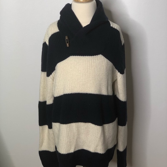 Gap kids boys cowl neck striped sweater nautical - Picture 1 of 2